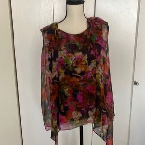 Redeem ladies beautiful sleeveless cape blouse